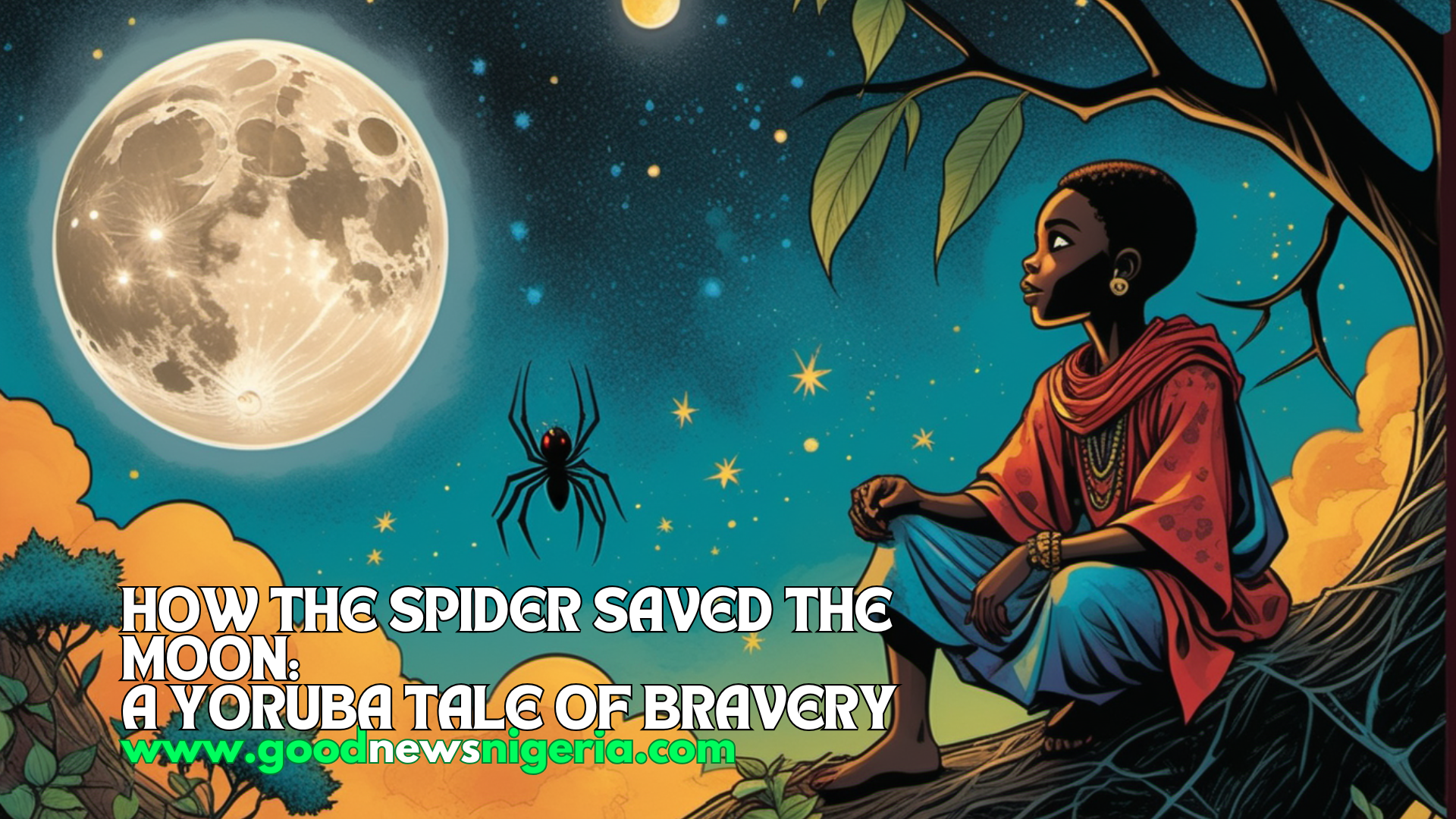 How the Spider Saved the Moon: A Yoruba Tale of Bravery